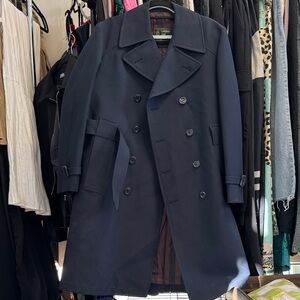 London Fog Men's Dark Blue Trench Coat 38 Reg